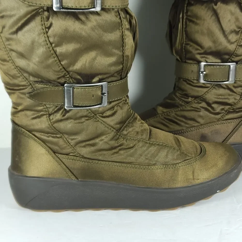 Pajar Canada Women's US9,5 EU40 Bronze brown Faux Fur Wedge Winter Boots